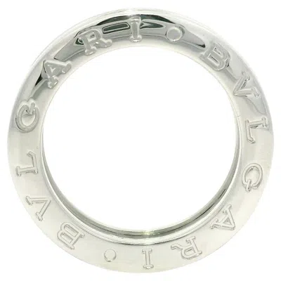 Pre-owned Bulgari Designer  Solid 18k White Gold 4.9mm B Zero 1 Band Ring Sz 50