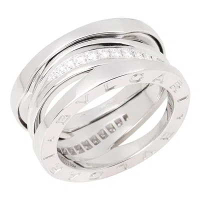 Pre-owned Bulgari Diamond 18ct White Gold B.zero1 Legend Ring