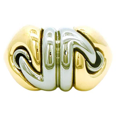Pre-owned Bulgari Doppio Cuore 18kt Vintage Ring In Multi