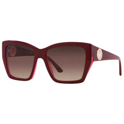 Bulgari Fashion Women's Sunglasses In Burgundy