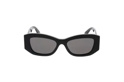 Bulgari Geometric Frame Sunglasses In 01a - Black