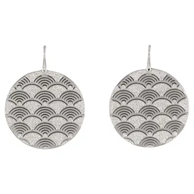 Pre-owned Bulgari Gianni  Enigma Diamond 18k White Gold Earrings