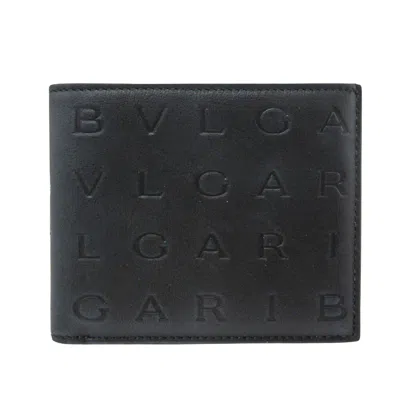 Bulgari Infinito Leather Wallet () In Black