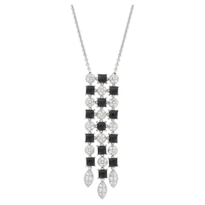 Pre-owned Bulgari Lucea White Gold Onyx & Diamond Necklace