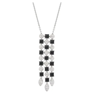 Pre-owned Bulgari Lucea White Gold Onyx & Diamond Necklace