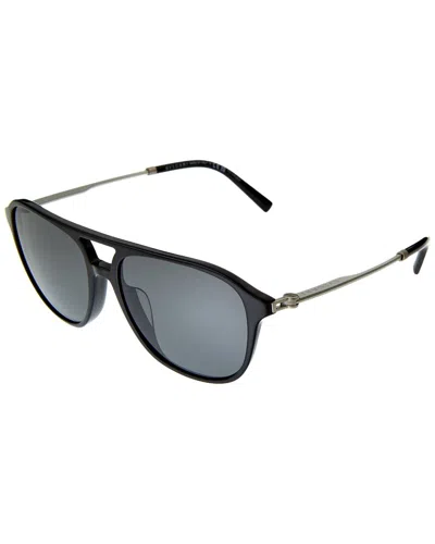 Bulgari Men's Bv7038f 57mm Polarized Sunglasses In Black