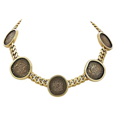 Pre-owned Bulgari Monete Ancient Coin Vintage Collar Necklace In Multiple