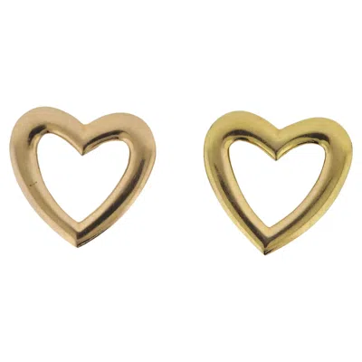 Pre-owned Bulgari Open Heart Gold Earrings In Multi