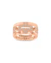 Bulgari Parentesi 18k Rose Gold 0.80 Ct. Tw. Diamond Ring In Silver