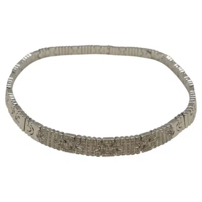 Pre-owned Bulgari Parentesi Diamond 18k White Gold Choker Necklace