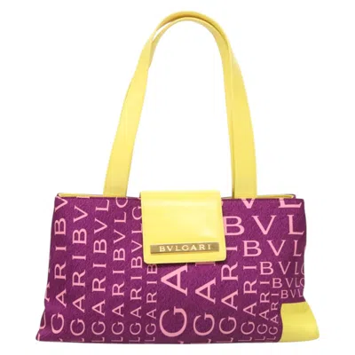 Pre-owned Bulgari Purple Nylon Shoulder Bag ()