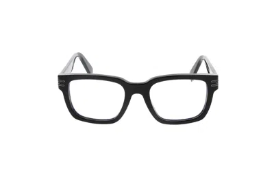 Bulgari Rectangular Frame Glasses In Black