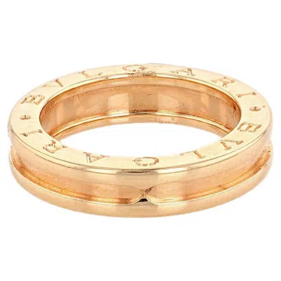 Pre-owned Bulgari Rose Gold B.zero1 Ring In Red