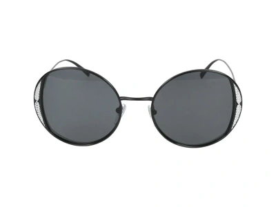 Bulgari Round Frame Sunglasses In Grey