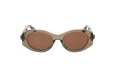 Bulgari Serpenti Forever Oval Frame Sunglasses In Beige