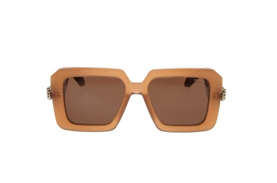 Bulgari Serpenti Forever Rectangular Frame Sunglasses In Brown