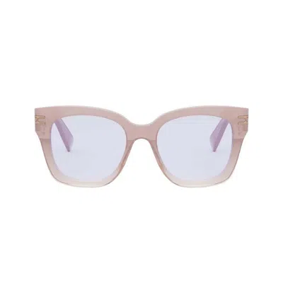 Bulgari Square Frame Glasses In Shiny Pink