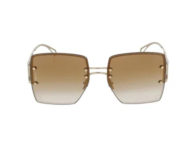 Bulgari Square Frame Sunglasses In Gold