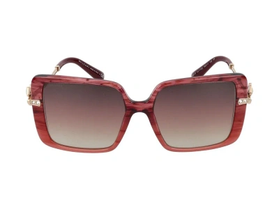 Bulgari Square Frame Sunglasses In Red