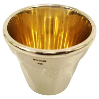 Pre-owned Bulgari Sterling Silver Jewelry Bowl / Vase / Rings Or Earrings Cica 1980´s In Brown