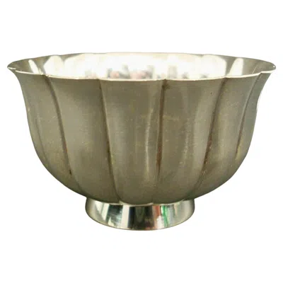 Pre-owned Bulgari Sterling Silver Jewelry Bowl / Vase / Rings Or Earrings Cica 1990´s In Brown