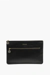 Bulgari Textured Leather Clutch With Outer Pocket