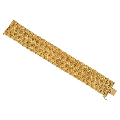 Pre-owned Bulgari Three-row Woven Chain Bracelet In Multiple