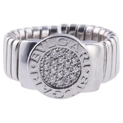 Pre-owned Bulgari Tubogas Diamond White Gold Ring