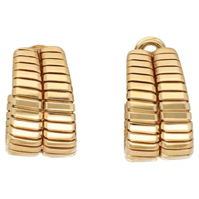 Pre-owned Bulgari Tubogas Two-row Hoop Earrings In Multi