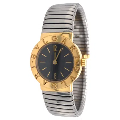 Pre-owned Bulgari Tubogas Watch In 18k Yellow Gold And Steel