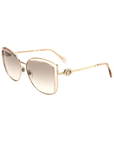 Bulgari Unisex Bv6128b 56mm Sunglasses In Pink