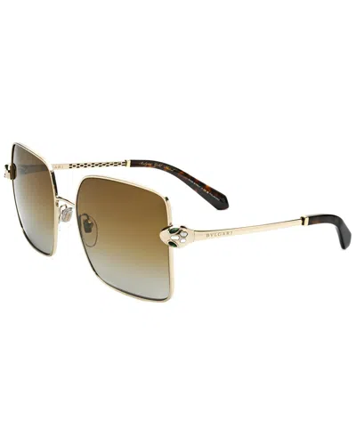 Bulgari Unisex Bv6180kb 57mm Sunglasses In Gold