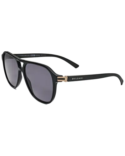 Bulgari Unisex Bv7034 57mm Sunglasses In Black