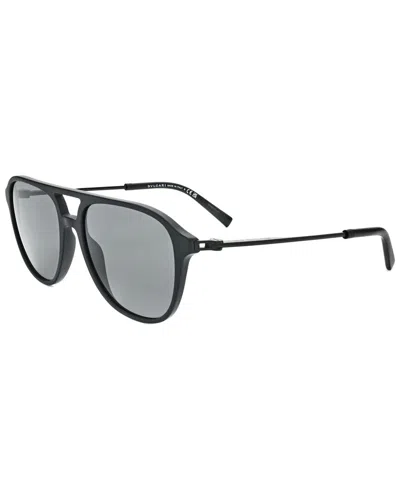 Bulgari Unisex Bv7038 57mm Sunglasses In Black