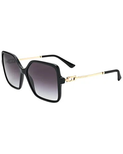 Bulgari Unisex Bv8250 57mm Sunglasses In Black