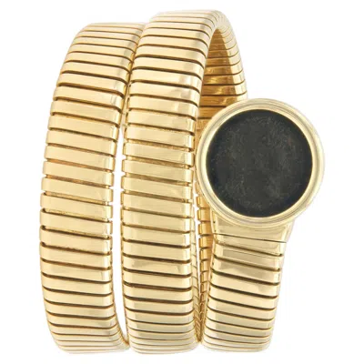 Pre-owned Bulgari Vintage 1960s Bvlgari Tubogas Moneta Roman Coin Wrap Bracelet In Multiple