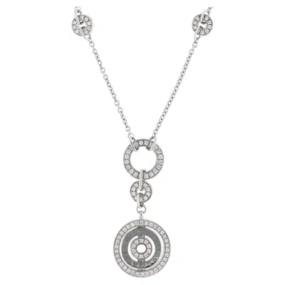 Pre-owned Bulgari Vintage  Astrale Cerch Diamond Necklace In White Gold