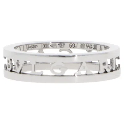 Pre-owned Bulgari Vintage  B.zero1 One-band Ring With Openwork Logo Spiral In White Gold