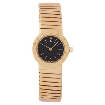 Pre-owned Bulgari Vintage Bvlgari  Model Bb23 2t 18 Karat Yellow Gold Tubogas Watch