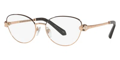 Bulgari Women's 53 Mm Pink Gold Plated Black Opticals In Multi