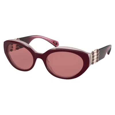 Bulgari Women's 55 Mm Top Cherry Opal Pink Sunglasses In Multi