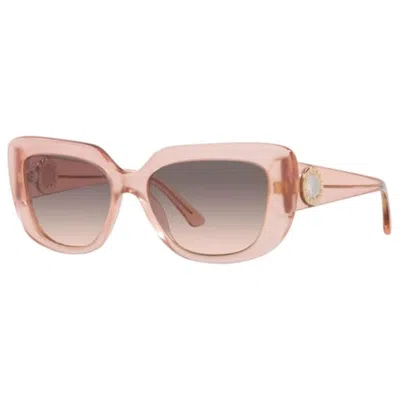 Bulgari Women's 55 Mm Transparent Pink Sunglasses In Multi