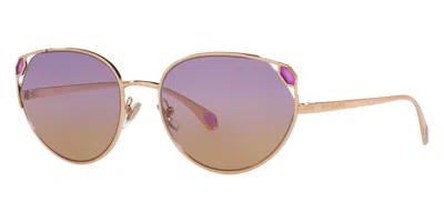 Bulgari Women's 56 Mm Rose Gold Sunglasses In Multi