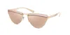 Bulgari Women's 57 Mm Rose Gold Sunglasses In Multi