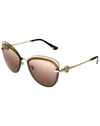 Bulgari Women's 60mm Polarized Sunglasses In Gold