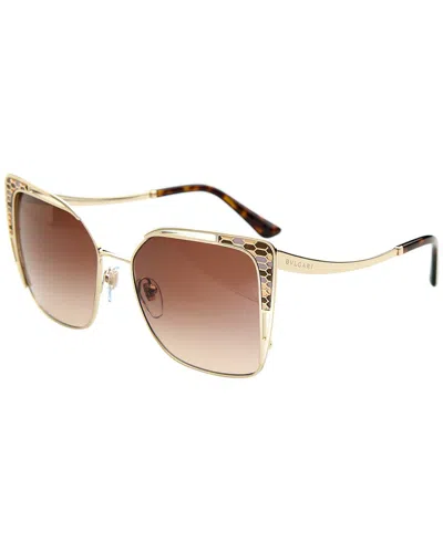 Bulgari Women's 6179 55mm Sunglasses In Gold