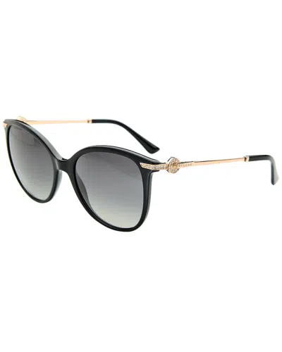 Bulgari Women's 8201b 55mm Polarized Sunglasses In Black