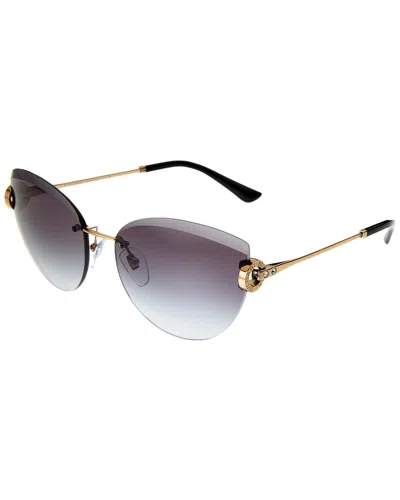 Bulgari Women's Bv6166b 60mm Sunglasses In Gold