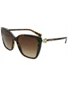 Bulgari Women's Bv8247b 55mm Sunglasses In Brown