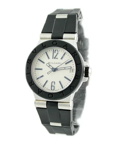 Bulgari Women's Diagono Watch With Original Box & Papers In Black